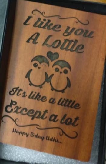 Woodgeek store I like you a lottle - Personalized Wooden Notebook Review