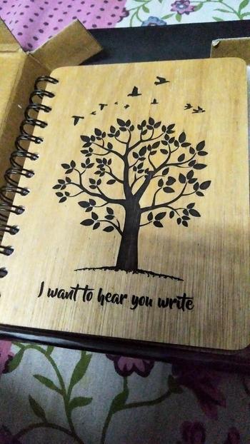 Woodgeek store Autumn Tree - Personalized Wooden Notebook Review