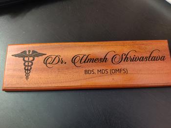 Woodgeek store Personalized Wooden Nameplate for Doctors Review