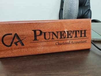 Woodgeek store Personalized Wooden Nameplate for Chartered Accountants Review