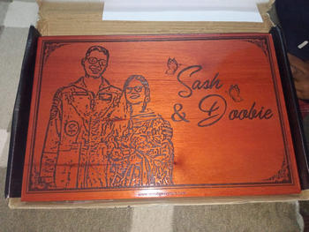 Woodgeek store Photo Engraved Wooden Nameplate Review