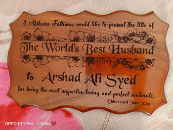 Woodgeek store Personalized World's Best Husband Wooden Certificate Review