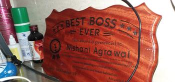 Woodgeek store Personalized Best Boss Ever Wooden Certificate Review