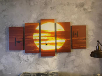 Panel Wall Art Star Wars Tie Fighters at Sunset | Panel Wall Art- panelwallart.com Review