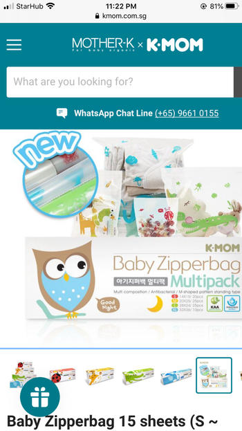 k-mom singapore Baby Zipperbag 15 sheets (S ~ Multipack Size) Review