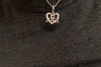 Biddy Murphy Irish Gifts Celtic Necklace Trinity Knot & Heart Rose Gold Sterling Silver 1/2 x 1/2 by Our Maker-Partner in Co. Dublin Review