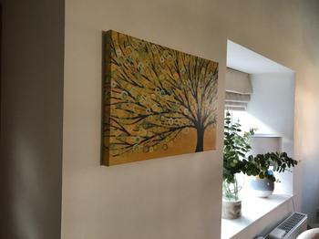 Louise Mead Yellow & Grey Tree Canvas Print Review