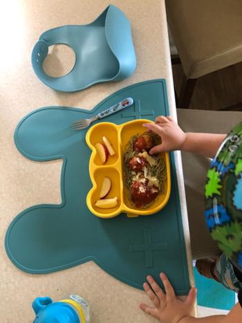 We Might Be Tiny Bear Stickie® Plate - Yellow Review