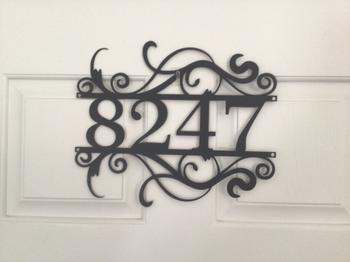 House Number Sign | Metal Address Sign | Custom Home Number Decor ...