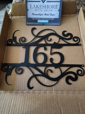 Lakeshore Metal Decor Swirly House Number Review