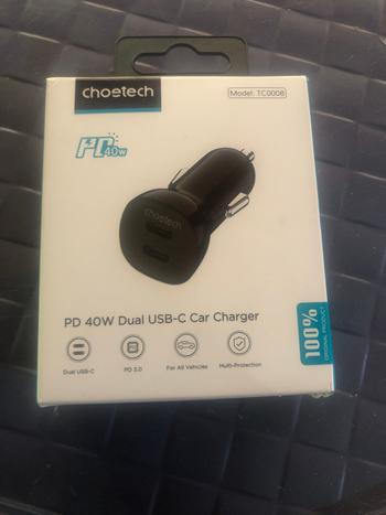 Dab Lew Tech Choetech Dual USB-C Ports PD 40W Fast Car Charger – Black - TC0008 Review