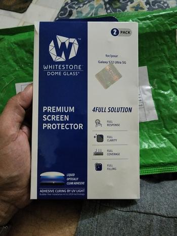 Dab Lew Tech Whitestone [Dome Glass] For Samsung Galaxy S22 Ultra Tempered Glass Screen Protector - Liquid Dispersion Tech - 2 Pack with UV Review