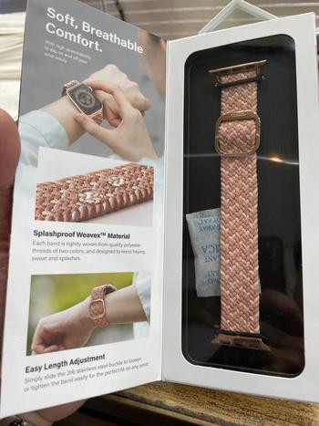 Dab Lew Tech UNIQ Aspen Designer Edition Braided Apple Watch Strap Series 1-8 SE/SE2  41/40/38mm - Citrus Pink Review