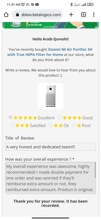 Dab Lew Tech Xiaomi Mi Air Purifier 3H with True HEPA Filter for Home Review