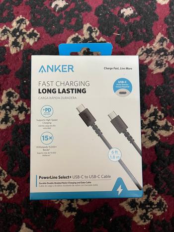 Dab Lew Tech Anker PowerLine Select   USB-C to USB-C 2.0 6ft Cable – Black - A8033H11 Review