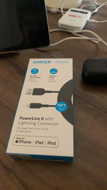 Dab Lew Tech Anker PowerLine II Lightning Cable 10ft - Black - A8434H11 Review