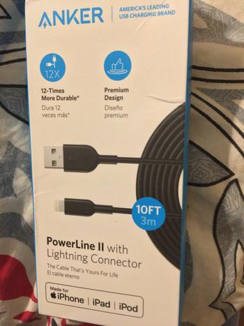 Dab Lew Tech Anker PowerLine II Lightning Cable 10ft - Black - A8434H11 Review