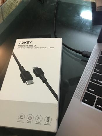 Dab Lew Tech Aukey Impulse Braided Cable C to C Cable (6.6ft) (Black) - CB-CD19 Review