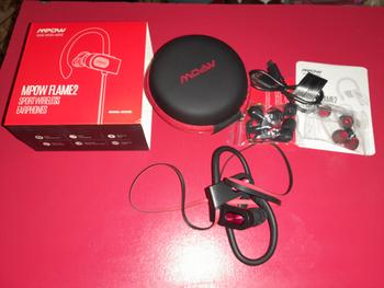 Dab Lew Tech Mpow Flame 2 Bluetooth Earphones Sports Water Resistant by MPOW Red Review