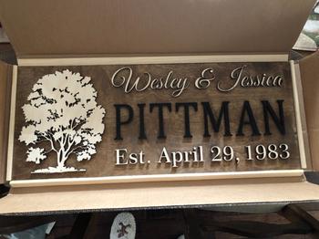 Laser Woodworker Name Sign with Tree Review