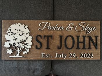 Laser Woodworker Name Sign with Tree Review