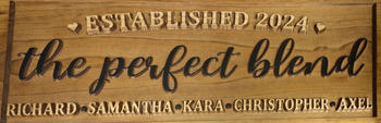 Blended Family Names Sign