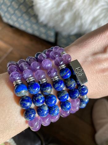 Lily Rose Jewelry Co 8mm Elizabeth April Channeled Pleiadian Sacred Geometry Limited Edition Cosmic Species Stretch Mala Bracelet Necklace Review