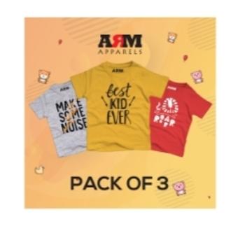 ARM Apparels Pack of 3 T-Shirt For Kids - NOISE-BESTKID-ROAR Review