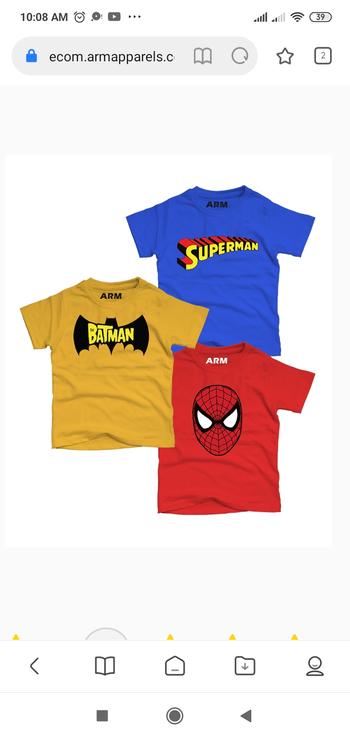 ARM Apparels Pack of 3 Super Heroes T-Shirt For Kids - BAT-SUP-SPI_3 Review