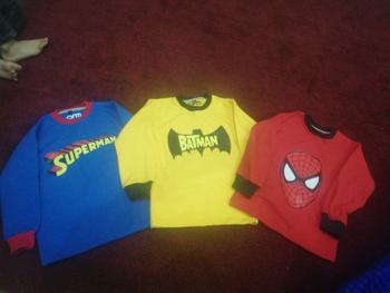ARM Apparels Pack of 3 Contrast Rib Super Hero Sweat Shirts (SUP_BAT_SPI-03KFSR) Review