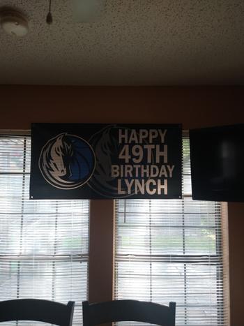 Cuztom Threadz Personalized Dallas Mavericks Banner for Special Occasion, Holiday, Birthday, Announcement, Retirement, Promotion, Celebration. Review