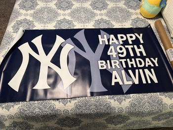 Cuztom Threadz Personalized New York Yankees Banner for Special Occasion, Holiday, Birthday, Announcement, Retirement, Promotion, Celebration Review