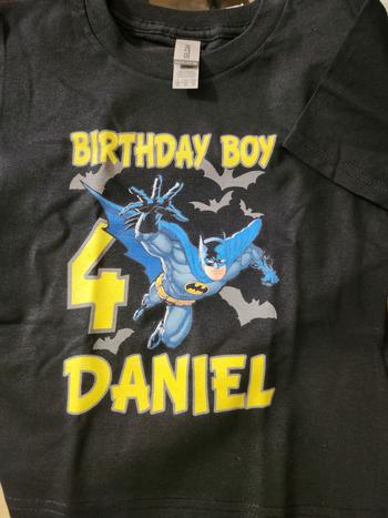 Cuztom Threadz Personalized Batman Birthday Shirt Youth Toddler and Adult Sizes Available Review