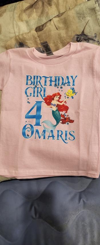 Cuztom Threadz Personalized The Little Mermaid Birthday Shirt Youth Toddler and Adult Sizes Available Review
