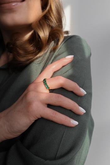 CARAT* LONDON Cassidy Emerald Green Ring Gold Vermeil Review