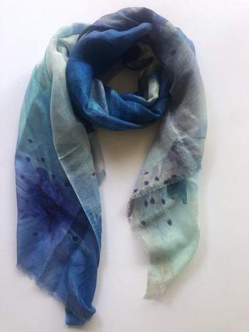 Scarves Australia   Cotton Linen Scarf Blue Ocean Review