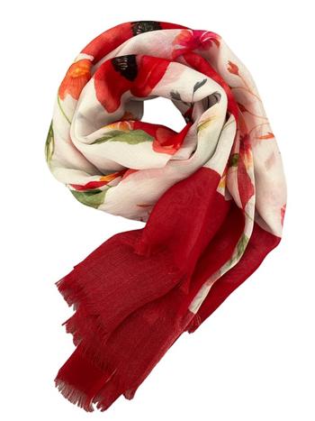 Scarves Australia Red Poppy Scarf - Floral Scarf- Luxury Silk Modal Scarf Review