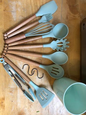 Rustic Kitchen Utensils with Wooden Handles - GEEKYGET