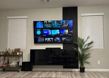 Customer photo of Acupanel Smoked Oak Slat Panels