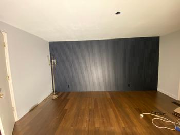 Customer photo of Acupanel Midnight Blue Slat Panels