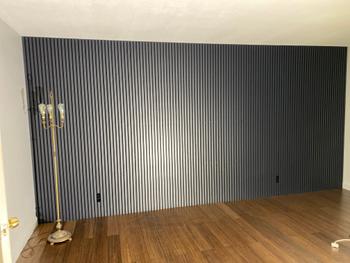 Customer photo of Acupanel Midnight Blue Slat Panels