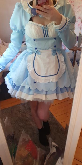 Uwowo Cosplay 【In Stock】Uwowo Plus Size Game Nekopara vol.4 Vanilla Maid Dress Cosplay Costume Cute Blue Dress Review