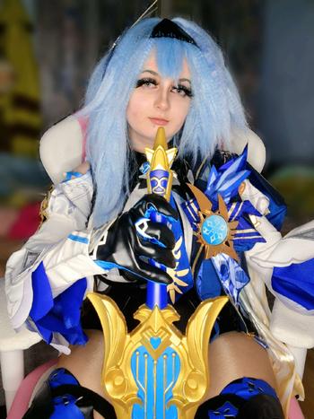 Uwowo Cosplay 【Special Discount】Uwowo Game Genshin Impact Eula Lawrence Spindrift Knight Cosplay Costume Review