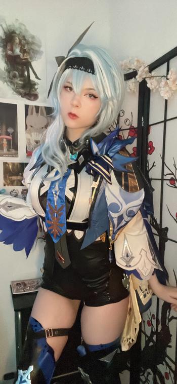 Uwowo Cosplay 【Special Discount】Uwowo Game Genshin Impact Eula Lawrence Spindrift Knight Cosplay Costume Review