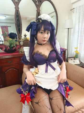 Uwowo Cosplay 【In Stock】Exclusive Uwowo Game Genshin Impact Mona Maid Fanart  Ver Cosplay Costume Review