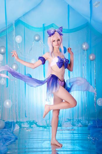 Uwowo Cosplay 【In Stock】Exclusive Authorization Uwowo Genshin Impact Fanart Kokomi Swimsuit Cosplay Costume Review