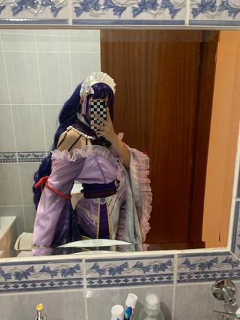 Uwowo Cosplay 【In Stock】Exclusive Uwowo Genshin Impact Fanart Baal Raiden Shogun Maid Dress Cosplay Costume Review