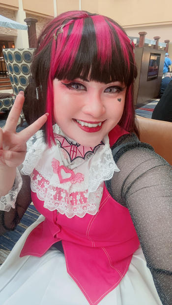 Uwowo Cosplay Uwowo Monster High Draculaura G1 Pink Suit Vampire Anime Female Halloween Cosplay Costumes Review