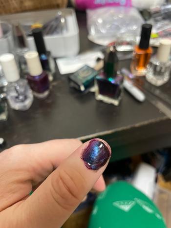 Dark Purple Magnetic Multichrome Nail Polish - Cirque Colors Paradox