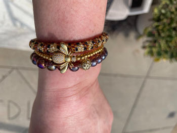 NOGU Queen | 18k Gold | Crystal Honeybee Charm Bracelet Review